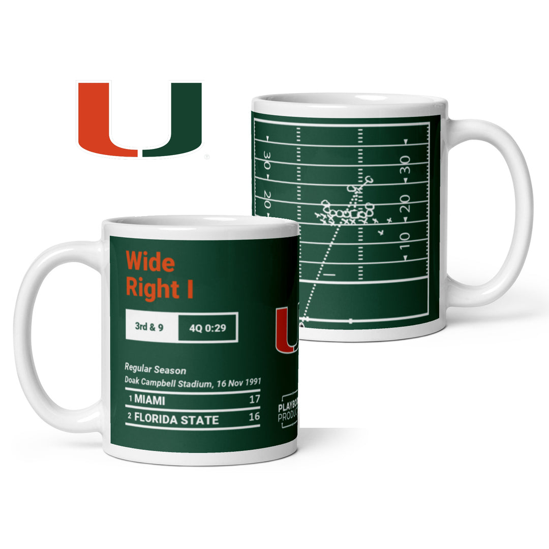 Miami Football Greatest Plays Mug: Wide Right I (1991)