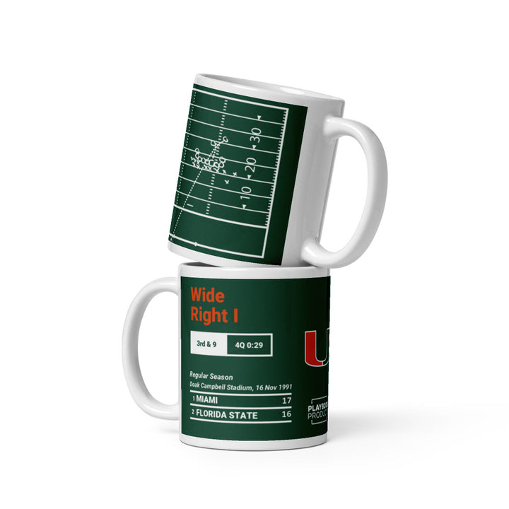 Miami Football Greatest Plays Mug: Wide Right I (1991)