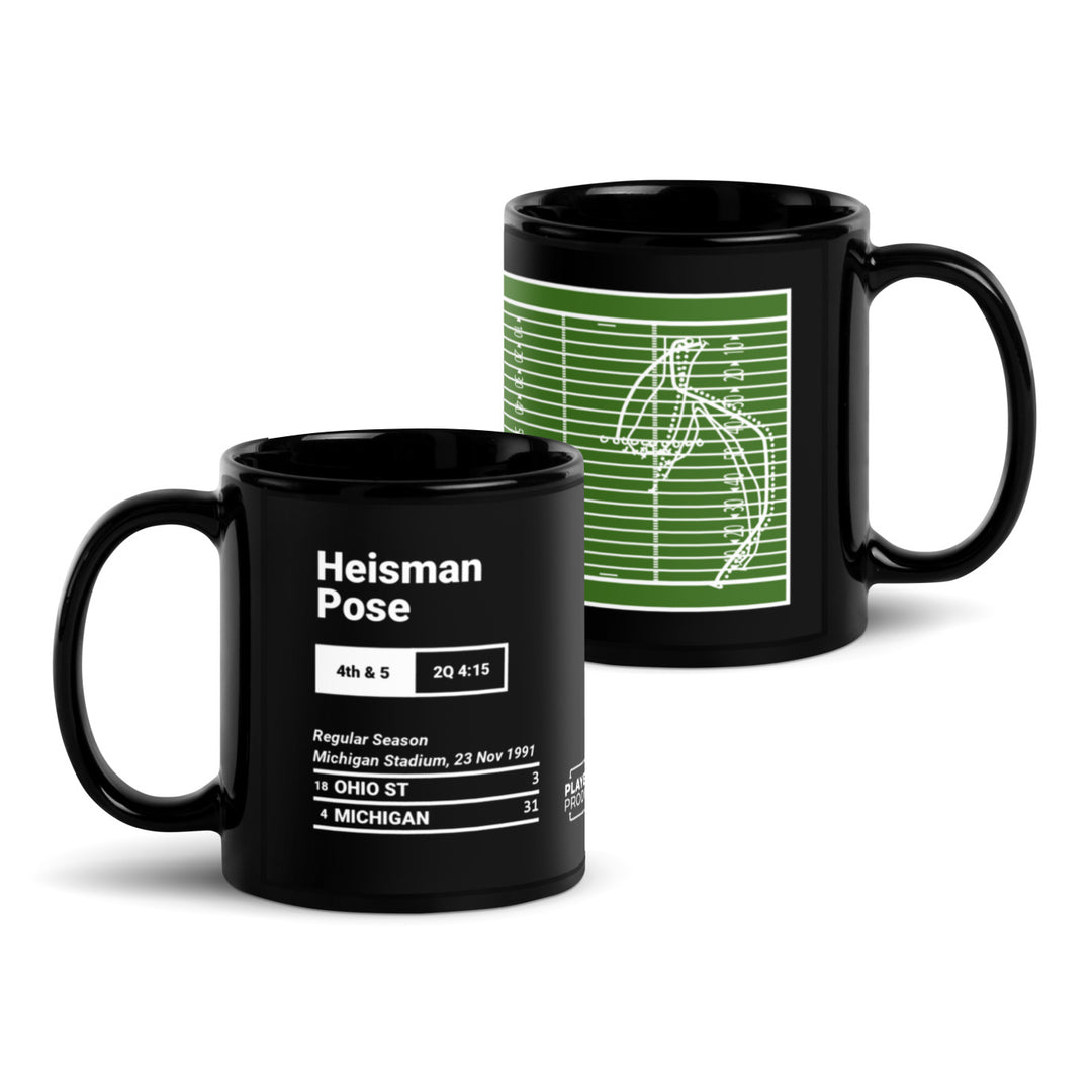 Greatest Michigan Football Plays Mug: Heisman Pose (1991)