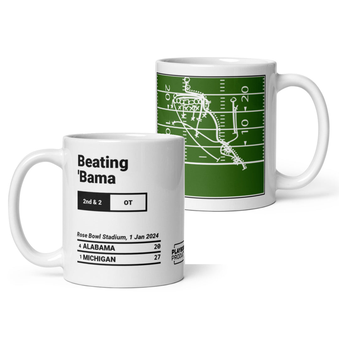Greatest Michigan Football Plays Mug: Beating 'Bama (2024)