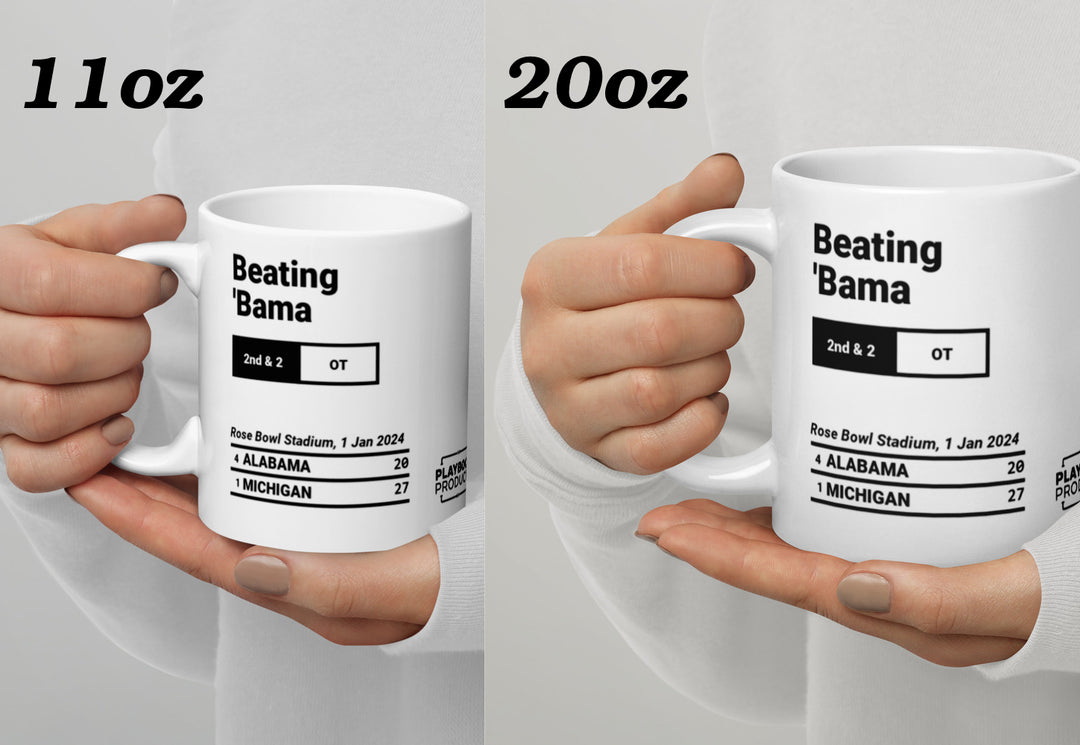 Greatest Michigan Football Plays Mug: Beating 'Bama (2024)