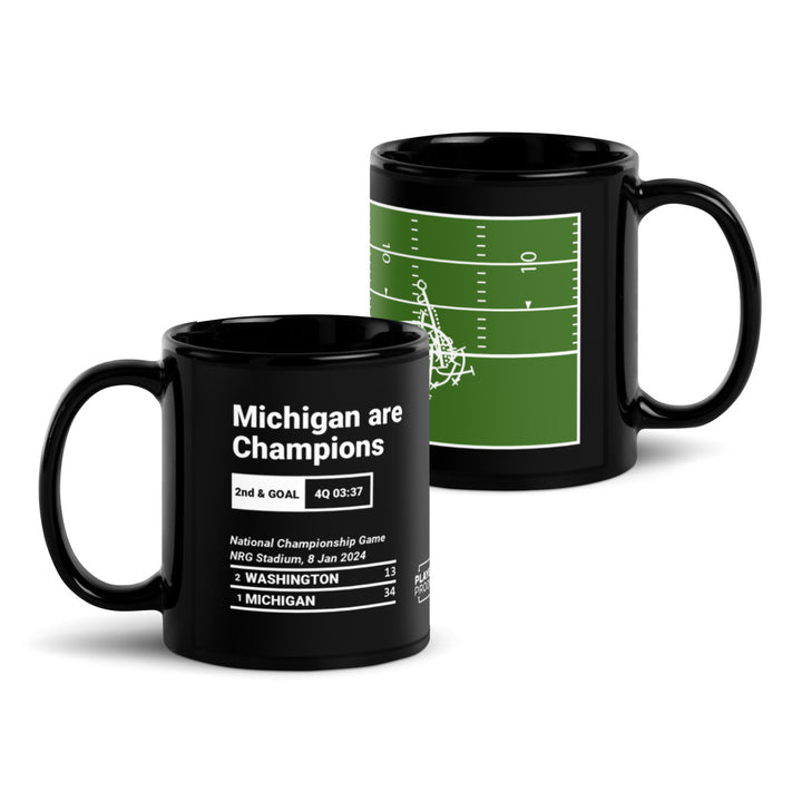 Greatest Michigan Football Plays Mug: Michigan are Champions (2024)
