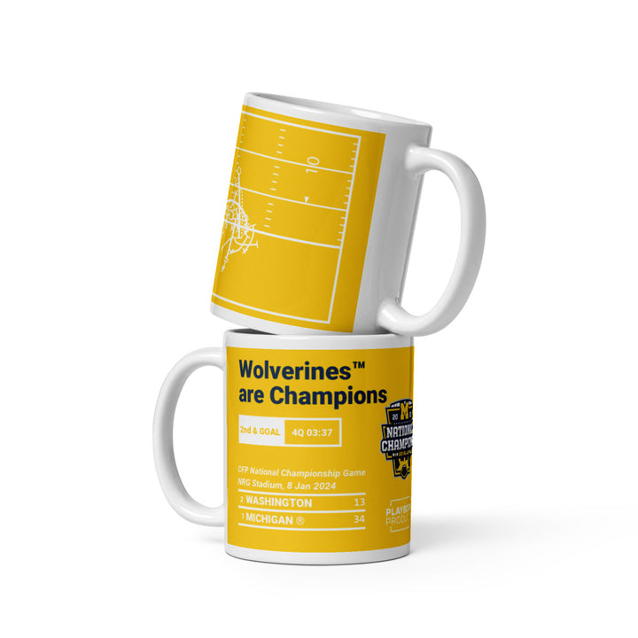 Michigan Football Greatest Plays Mug: Wolverines™ are Champions (2024)