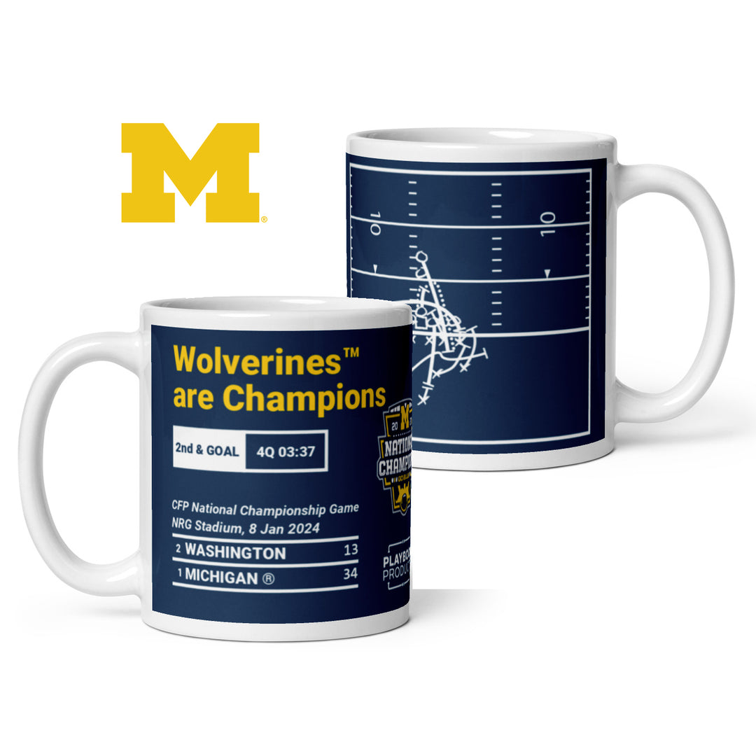 Michigan Football Greatest Plays Mug: Wolverines™ are Champions (2024)