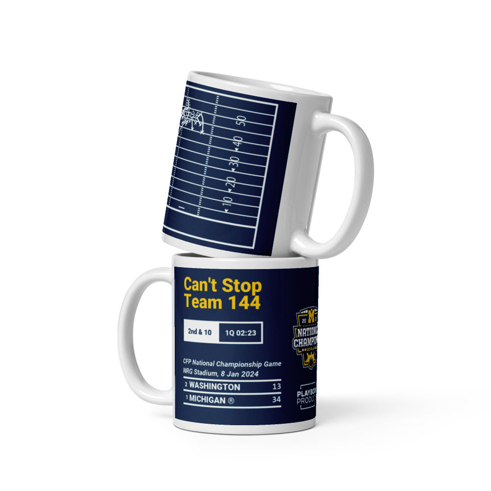 Michigan Football Greatest Plays Mug: Can't Stop Team 144 (2024)