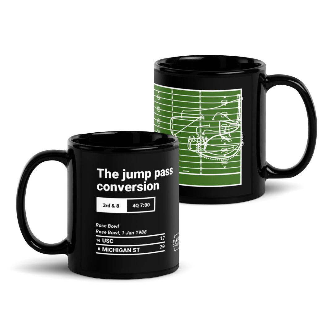Greatest Michigan State Football Plays Mug: The jump pass conversion (1988)