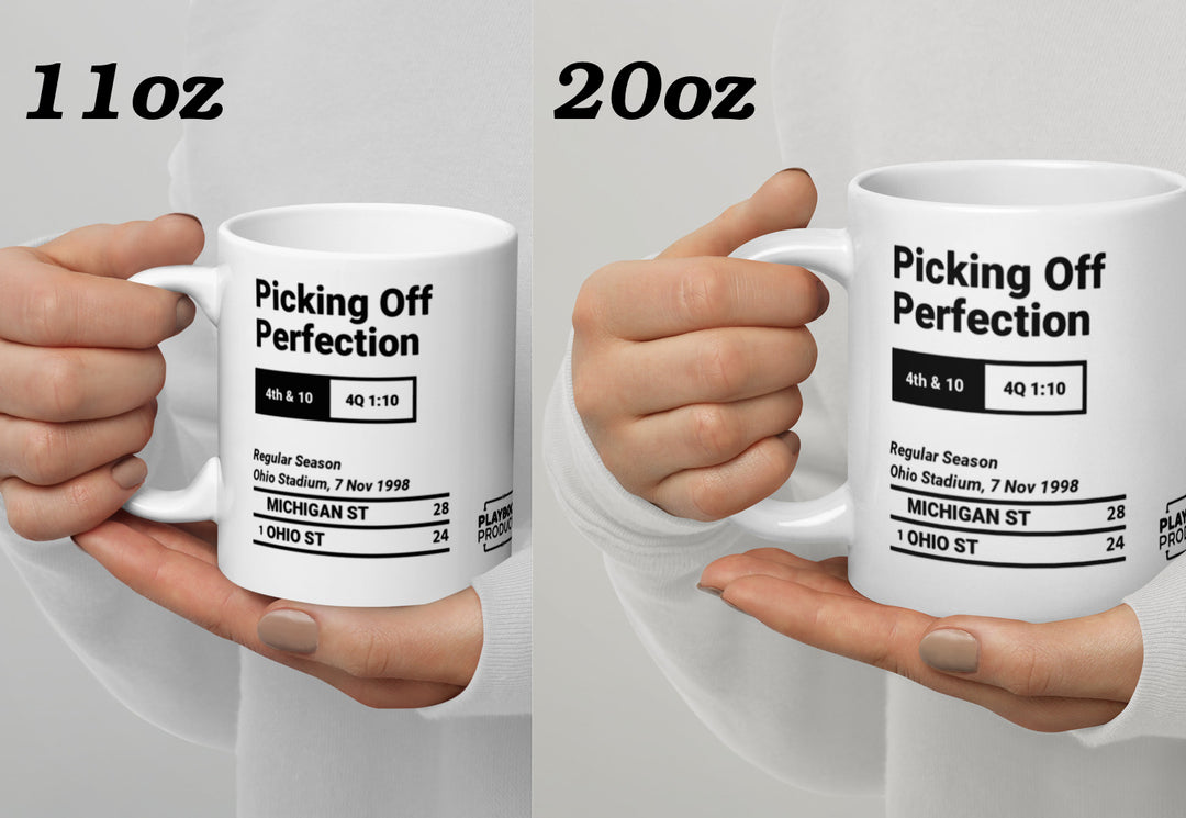 Greatest Michigan State Football Plays Mug: Picking Off Perfection (1998)