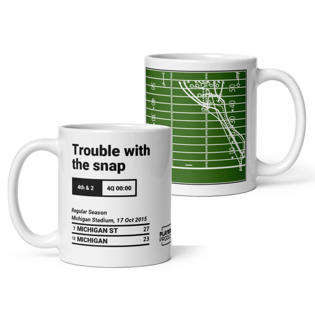 Greatest Michigan State Football Plays Mug: Trouble with the snap (2015)