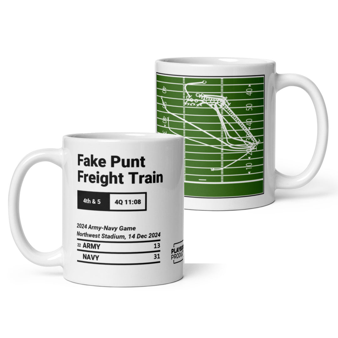 Greatest Navy Football Plays Mug: Fake Punt Freight Train (2024)
