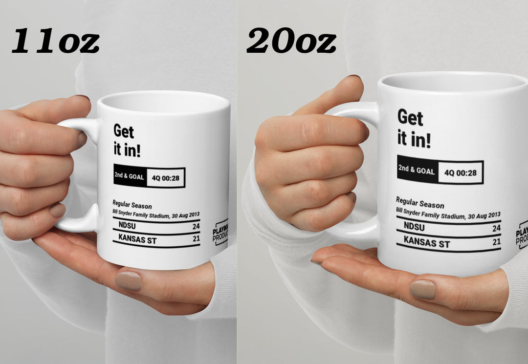 Greatest North Dakota State Football Plays Mug: Get it in! (2013)