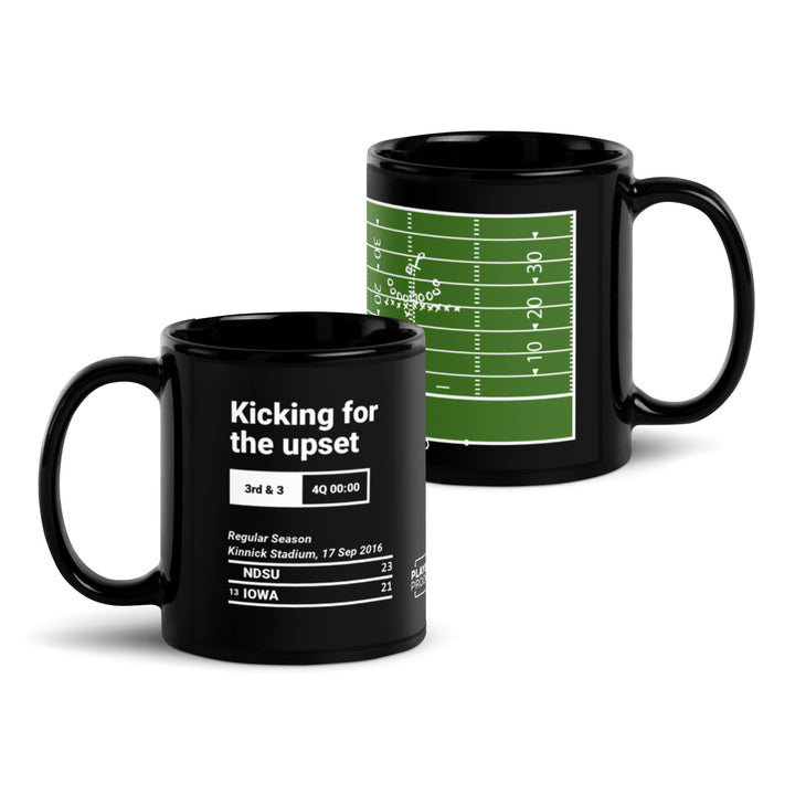 Greatest North Dakota State Football Plays Mug: Kicking for the upset (2016)