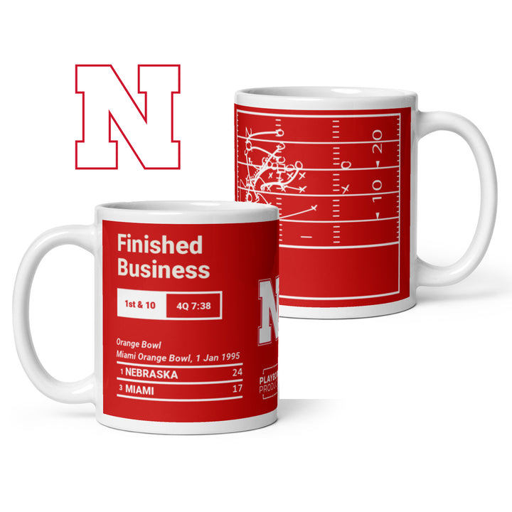 Nebraska Football Greatest Plays Mug: Finished Business (1995)