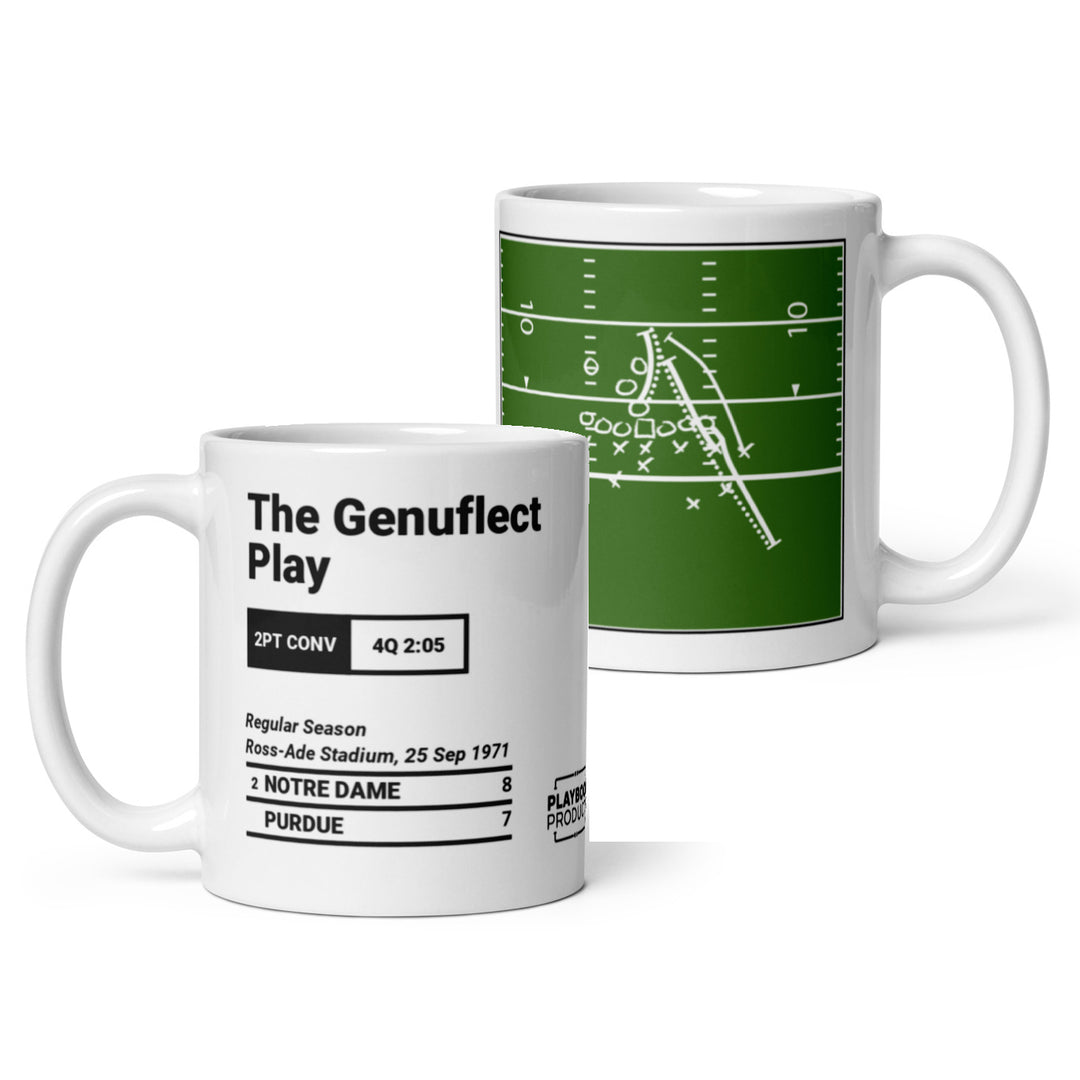 Notre Dame Football Greatest Plays Mug: The Genuflect Play (1971)