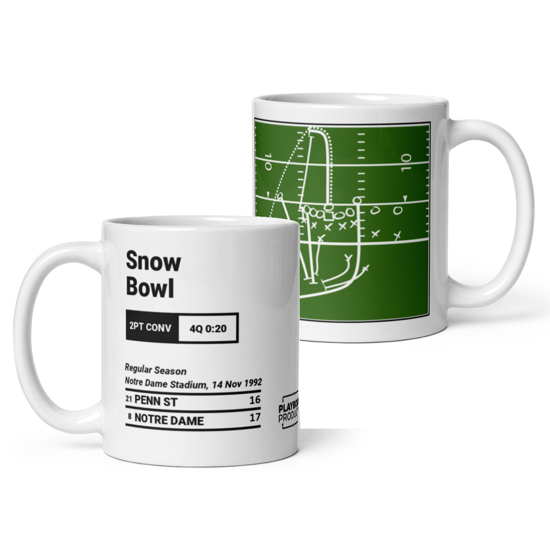 Notre Dame Football Greatest Plays Mug: Snow Bowl (1992)
