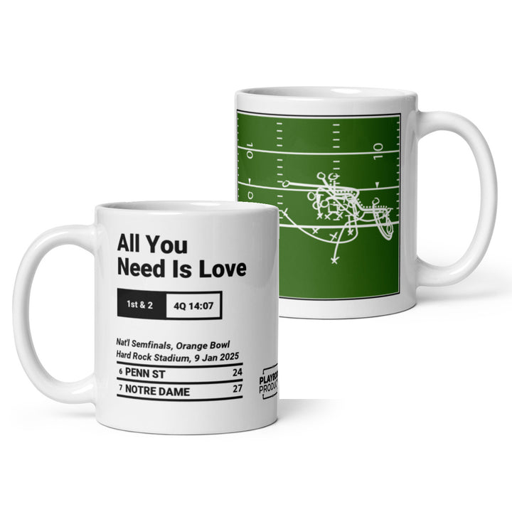 Notre Dame Football Greatest Plays Mug: All You Need Is Love (2025)