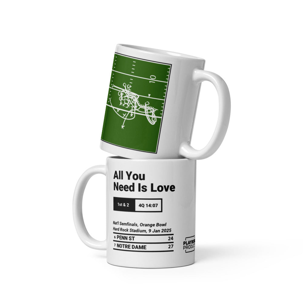 Notre Dame Football Greatest Plays Mug: All You Need Is Love (2025)