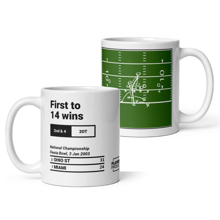 Ohio State Football Greatest Plays Mug: First to 14 wins (2003)