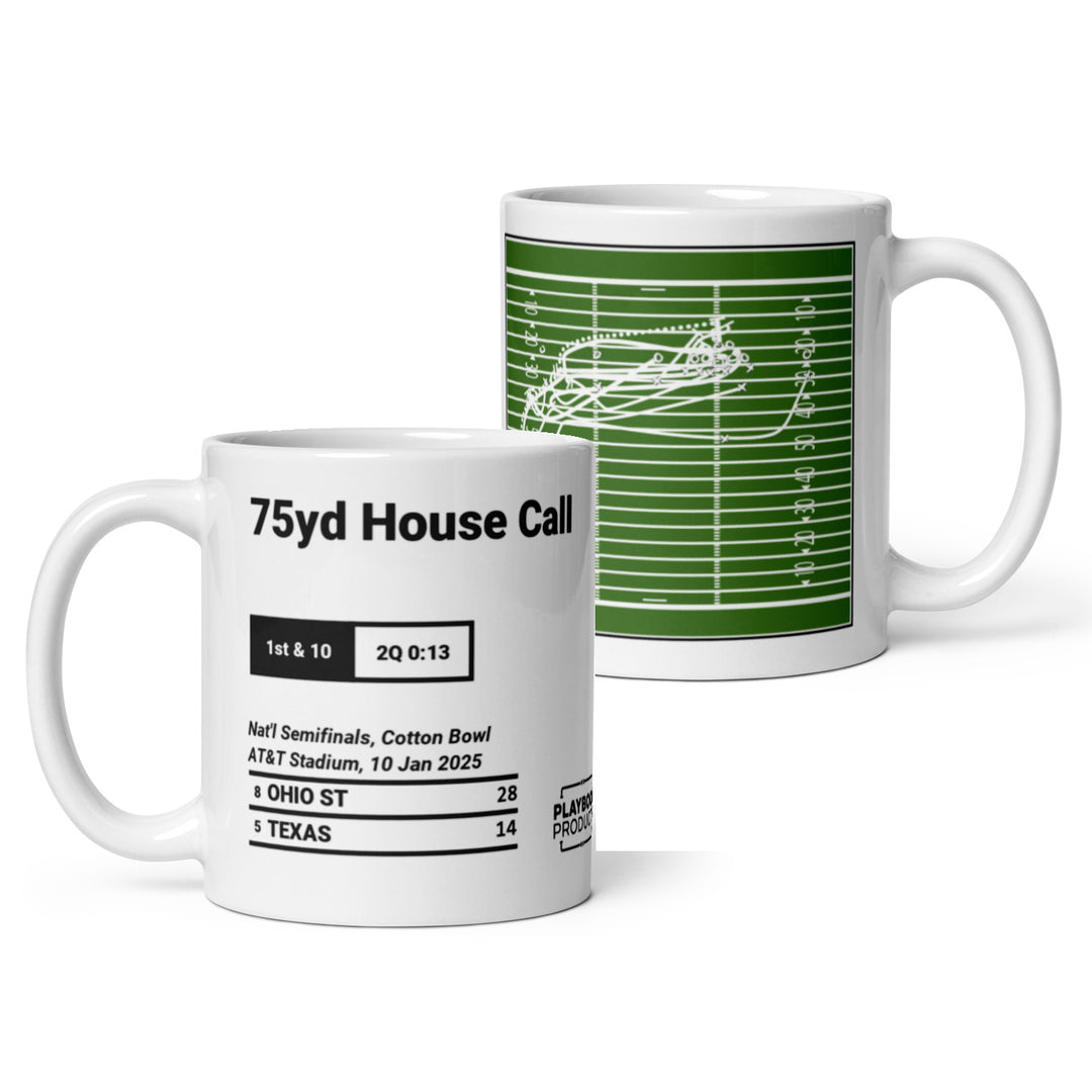 Ohio State Football Greatest Plays Mug: 75yd House Call (2025)