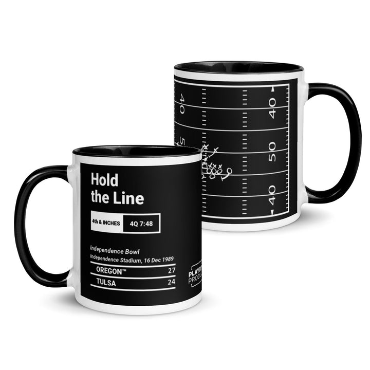 Oregon Football Greatest Plays Mug: Hold the Line (1989)