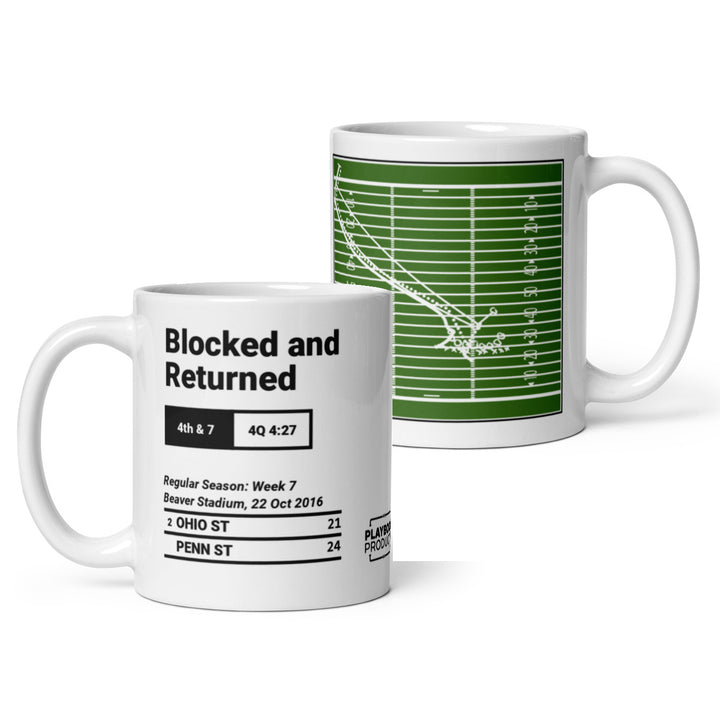 Greatest Penn State Football Plays Mug: Blocked and Returned (2016)