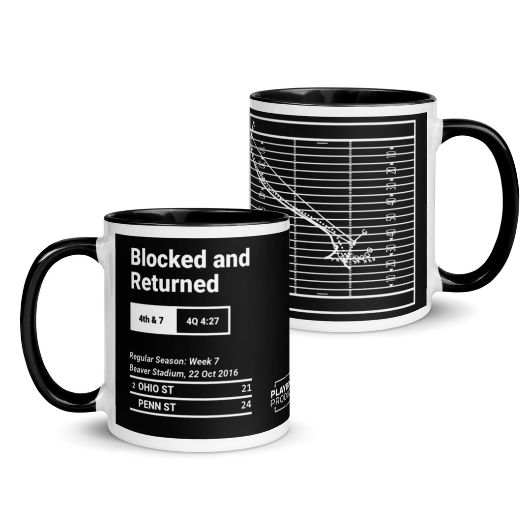 Penn State Football Greatest Plays Mug: Blocked and Returned (2016)