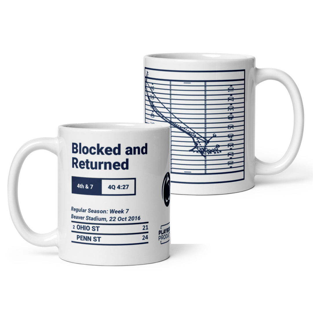 Penn State Football Greatest Plays Mug: Blocked and Returned (2016)