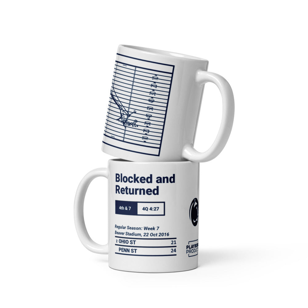 Penn State Football Greatest Plays Mug: Blocked and Returned (2016)