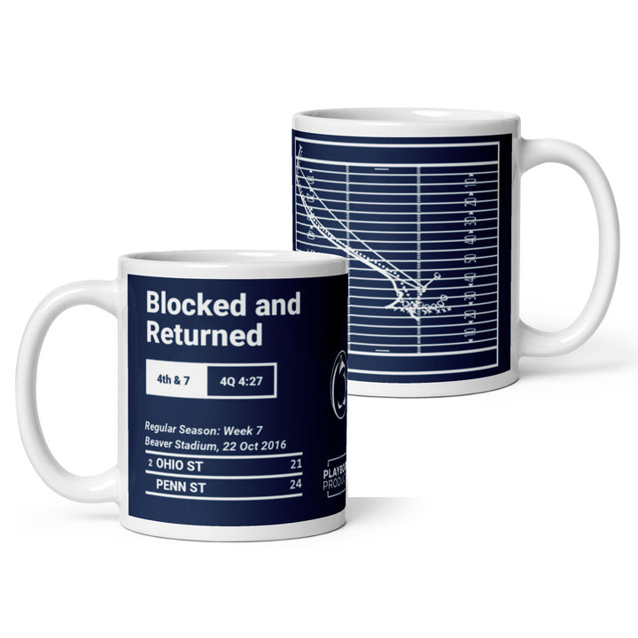 Penn State Football Greatest Plays Mug: Blocked and Returned (2016)