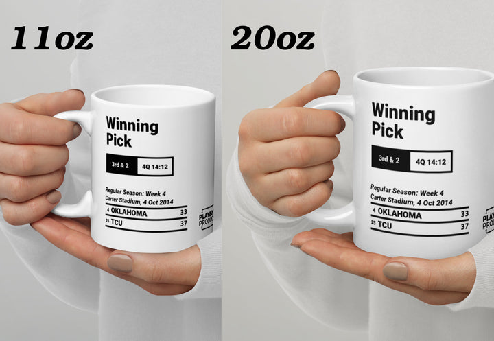 Greatest TCU Football Plays Mug: Winning Pick (2014)