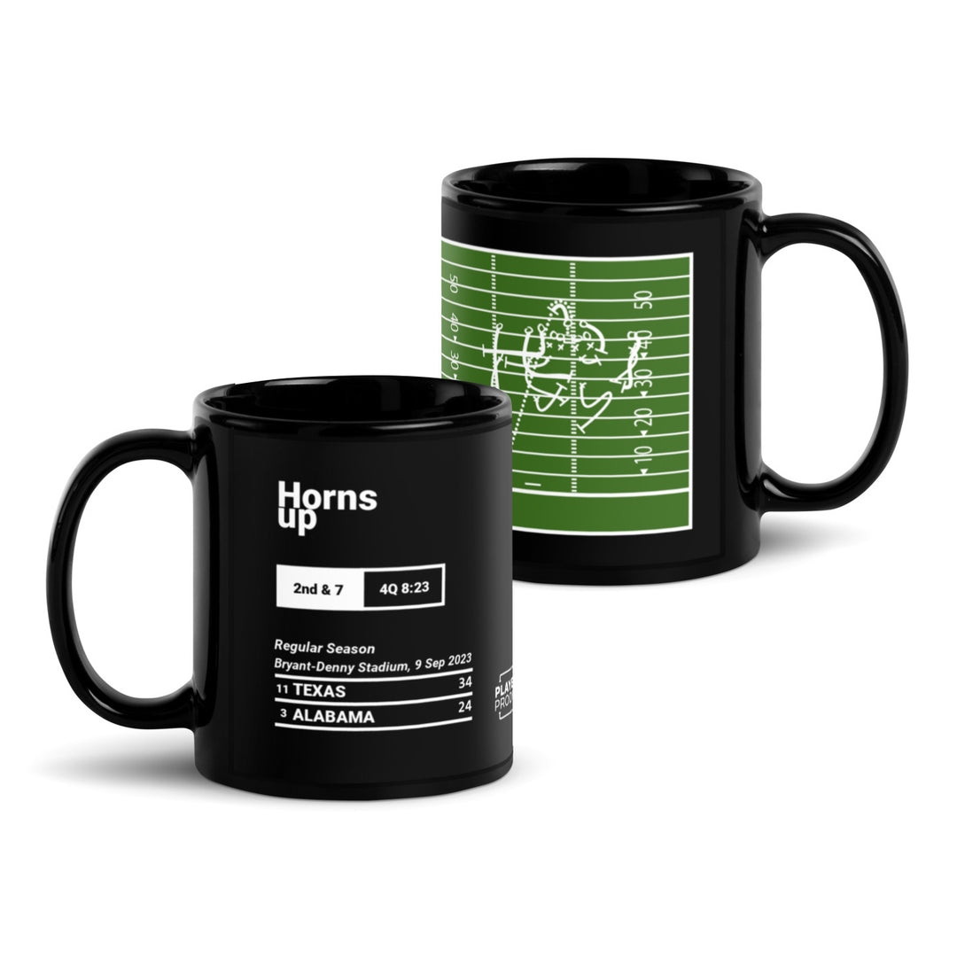 Greatest Texas Football Plays Mug: Horns up (2023)