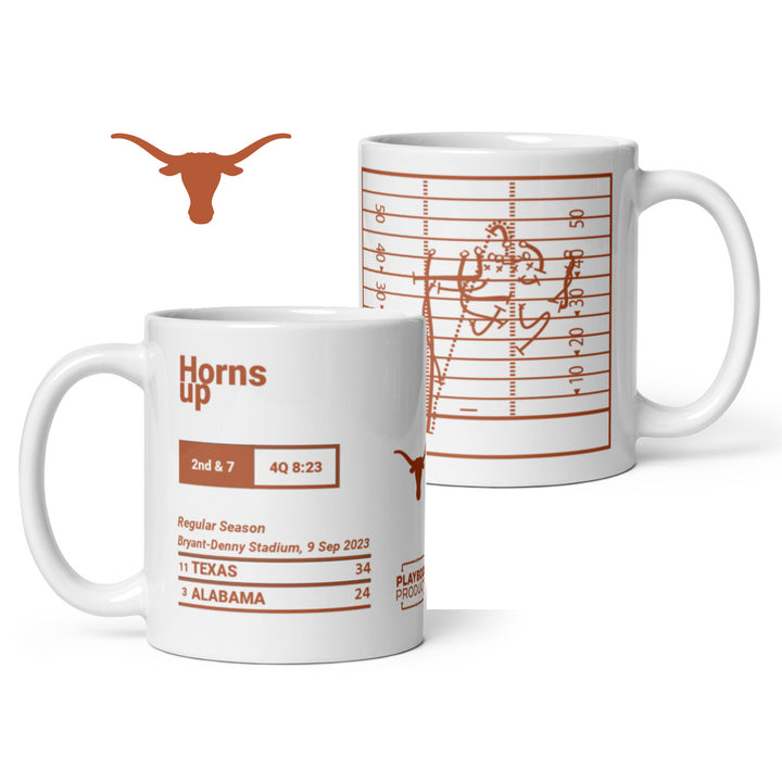 Texas Football Greatest Plays Mug: Horns up (2023)
