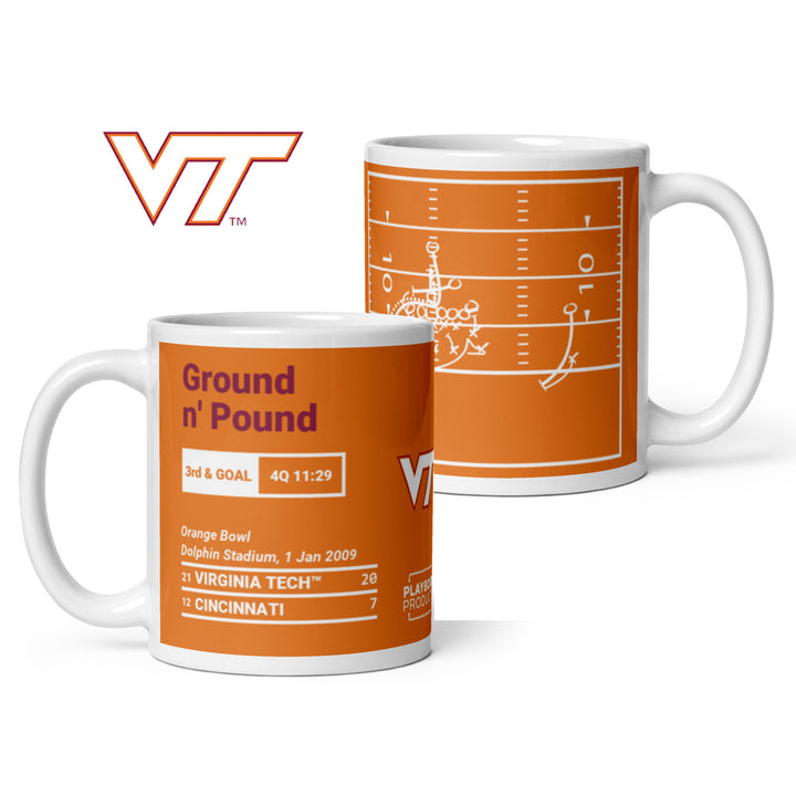 Virginia Tech Football Greatest Plays Mug: Ground n' Pound (2009)