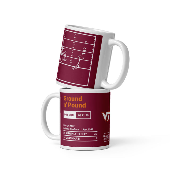 Virginia Tech Football Greatest Plays Mug: Ground n' Pound (2009)