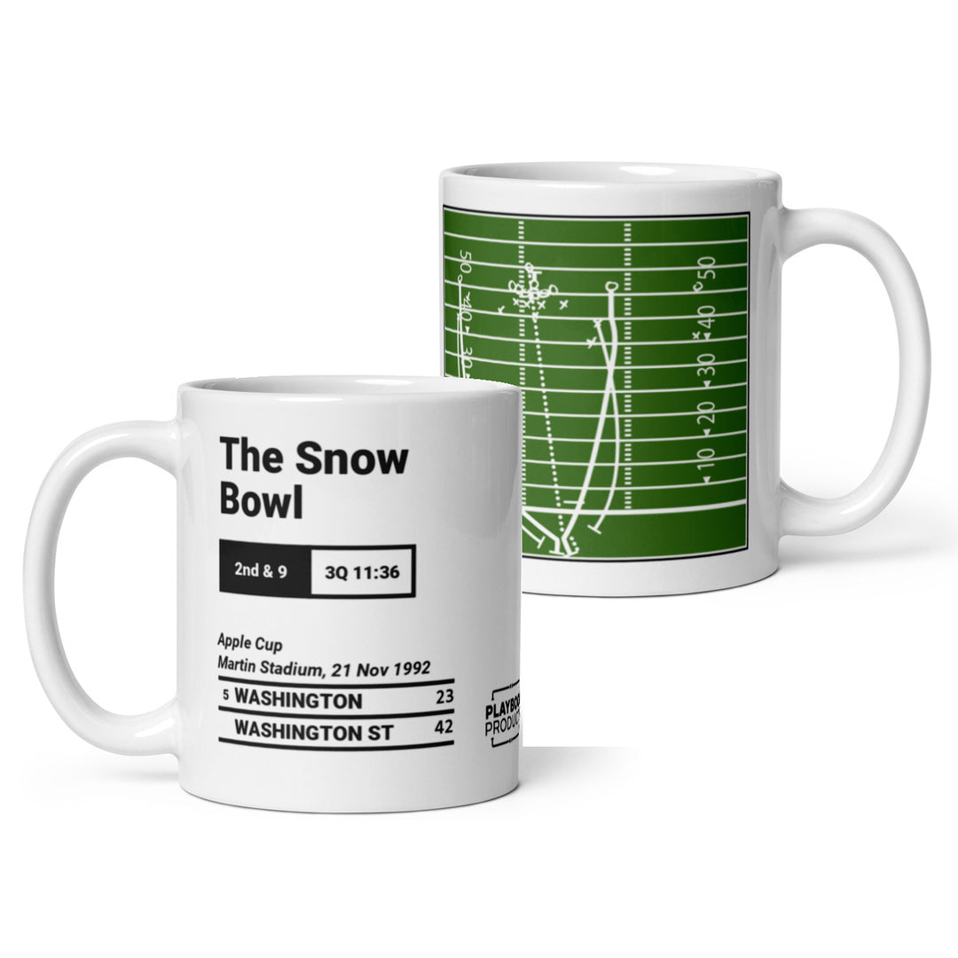 Greatest Washington State Football Plays Mug: The Snow Bowl (1992)