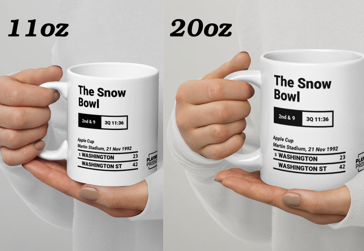 Greatest Washington State Football Plays Mug: The Snow Bowl (1992)