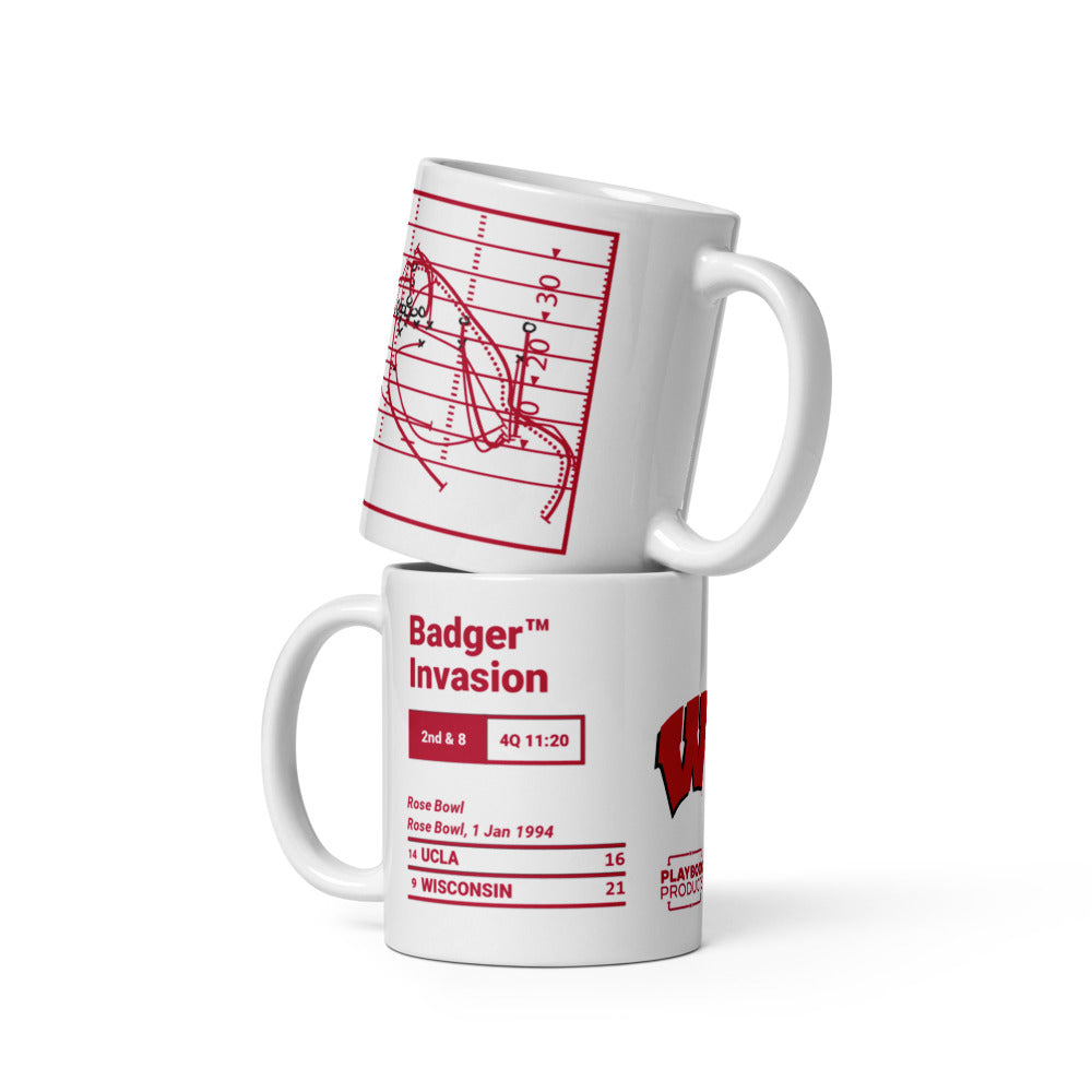 Wisconsin Football Greatest Plays Mug: Badger™ Invasion (1994)