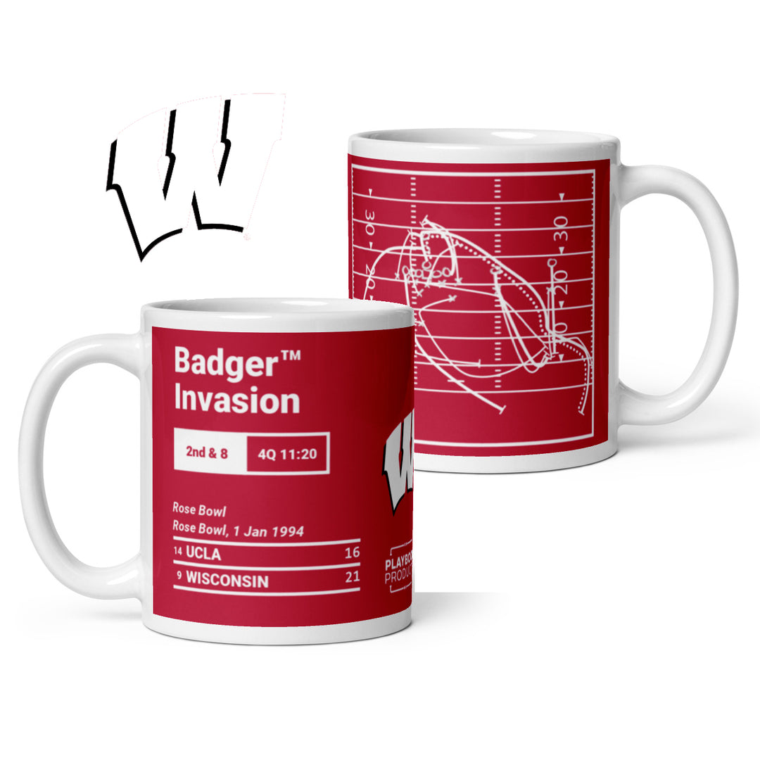 Wisconsin Football Greatest Plays Mug: Badger™ Invasion (1994)