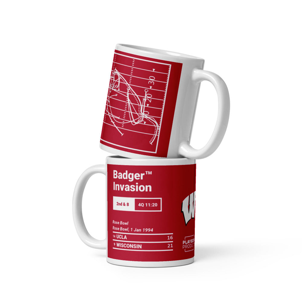 Wisconsin Football Greatest Plays Mug: Badger™ Invasion (1994)