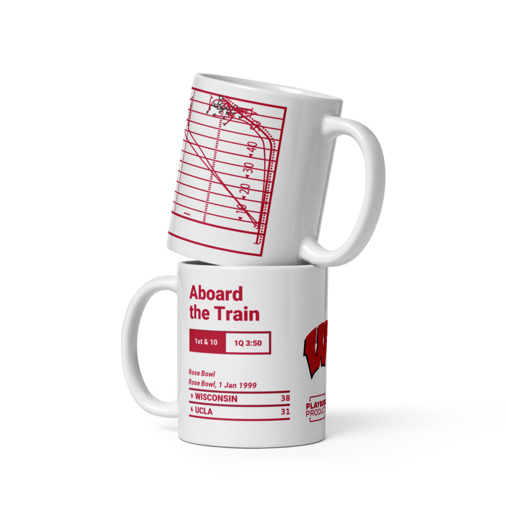 Wisconsin Football Greatest Plays Mug: Aboard the Train (1999)