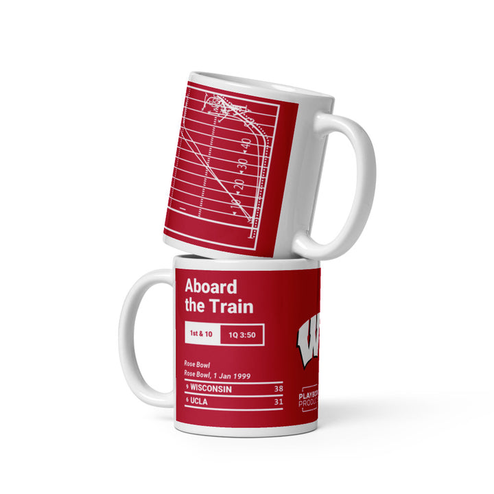 Wisconsin Football Greatest Plays Mug: Aboard the Train (1999)