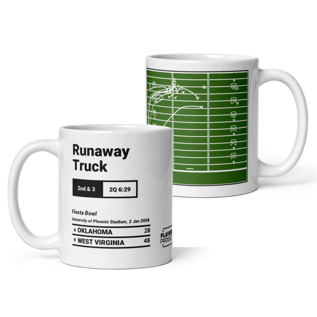 Greatest West Virginia Football Plays Mug: Runaway Truck (2008)