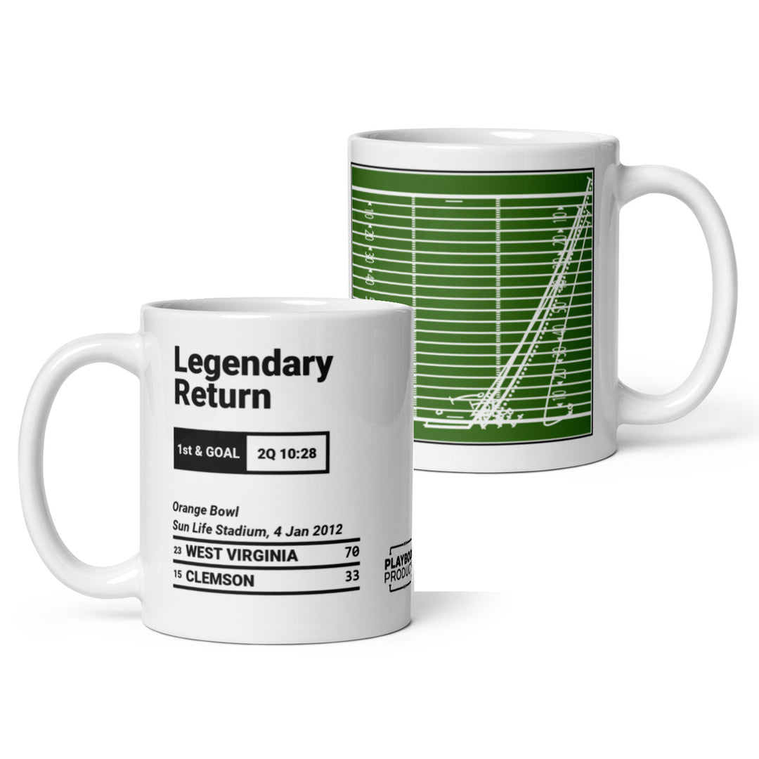 Greatest West Virginia Football Plays Mug: Legendary Return (2012)