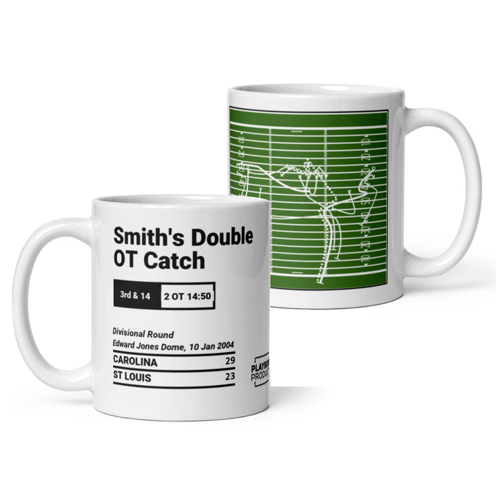 Carolina Panthers Greatest Plays Mug: Smith's Double OT Catch (2004)