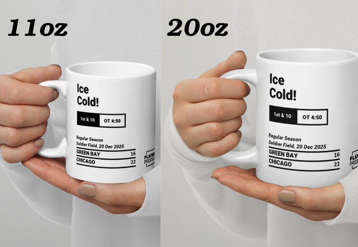Chicago Bears Greatest Plays Mug: Ice Cold! (2025)