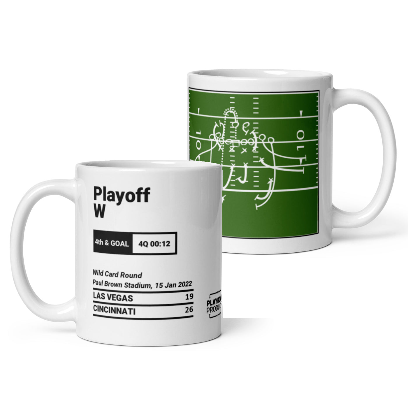 bengals coffee cup Cincinnati Bengals Greatest Plays Mug: Playoff W (2022) – Playbook