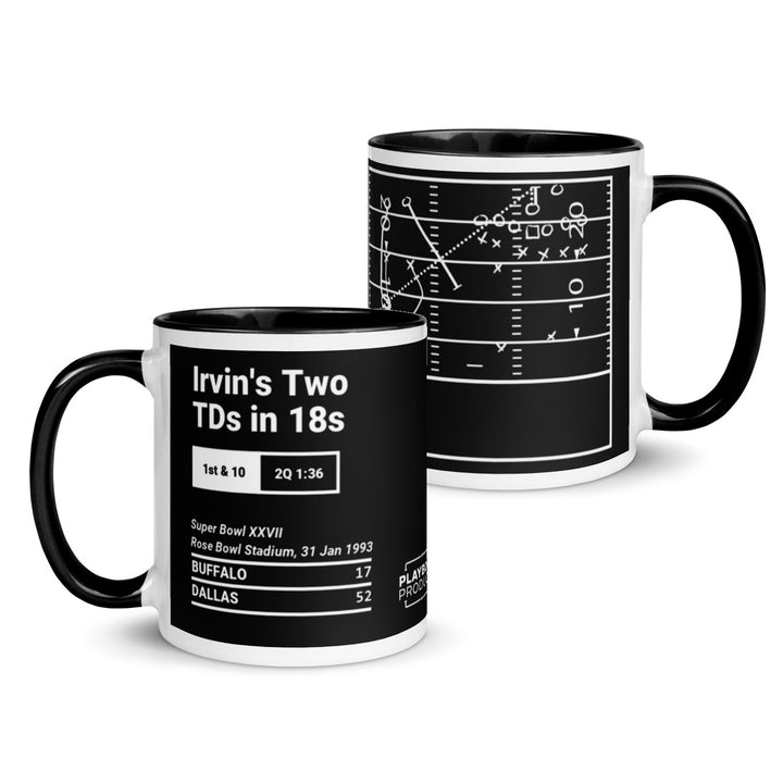 Dallas Cowboys Greatest Plays Mug: Irvin's Two TDs in 18s (1993)