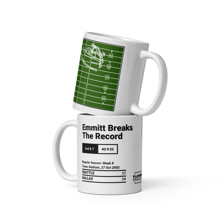 Dallas Cowboys Greatest Plays Mug: Emmitt Breaks The Record (2002)