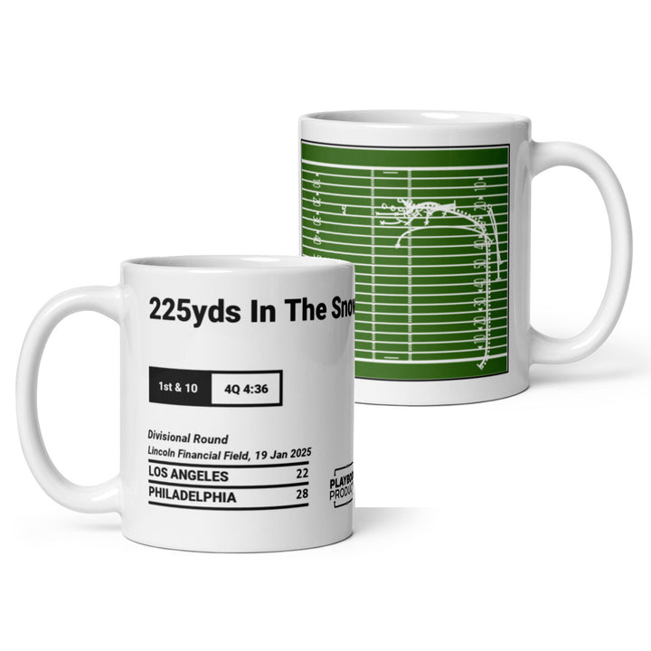 Philadelphia Eagles Greatest Plays Mug: 225yds In The Snow (2025)