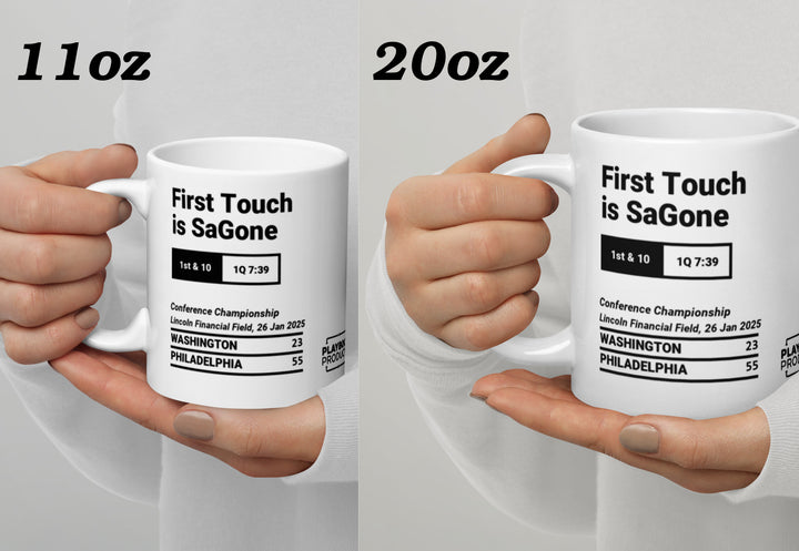 Philadelphia Eagles Greatest Plays Mug: First Touch is SaGone (2025)