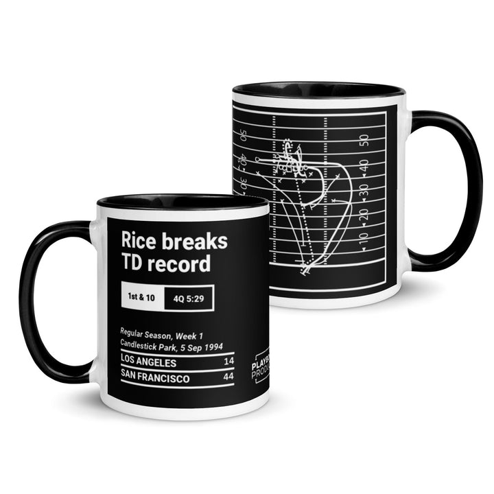 San Francisco 49ers Greatest Plays Mug: Rice breaks TD record (1994)